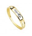 Bague or bicolore Nuria 18 carats