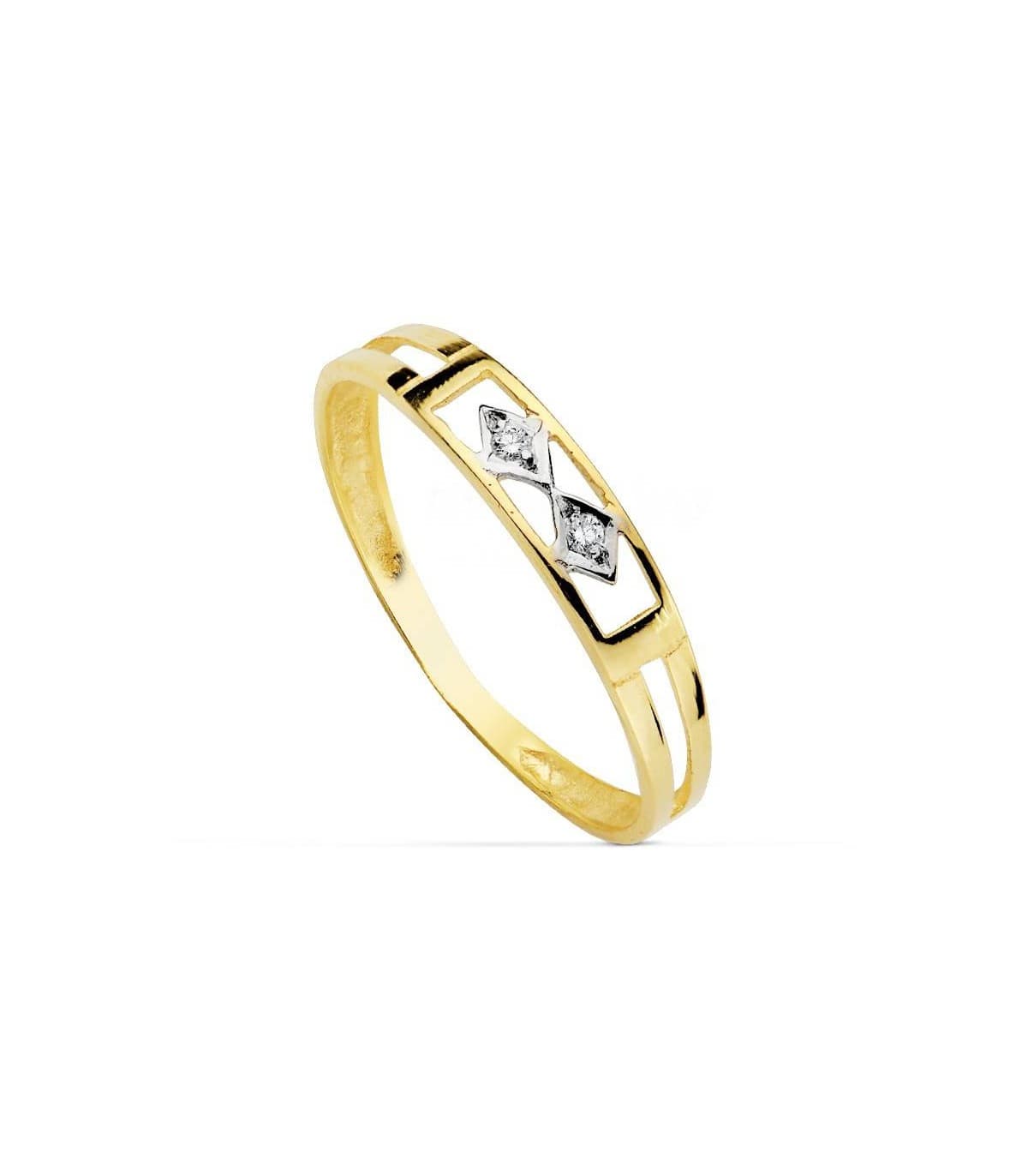 Bague or bicolore Nuria 18 carats