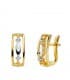 Pendientes oro bicolor Sisiu 18 Ktes