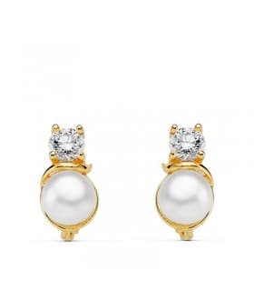 Pendientes oro amarillo Laura 18 Ktes