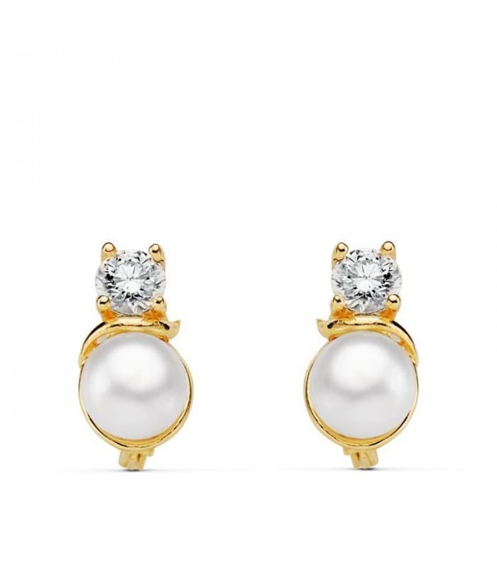 Pendientes oro amarillo Laura 18 Ktes