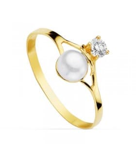 Sortija oro amarillo Laura 18 Ktes