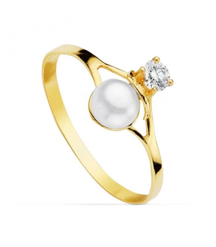 Sortija oro amarillo Laura 18 Ktes