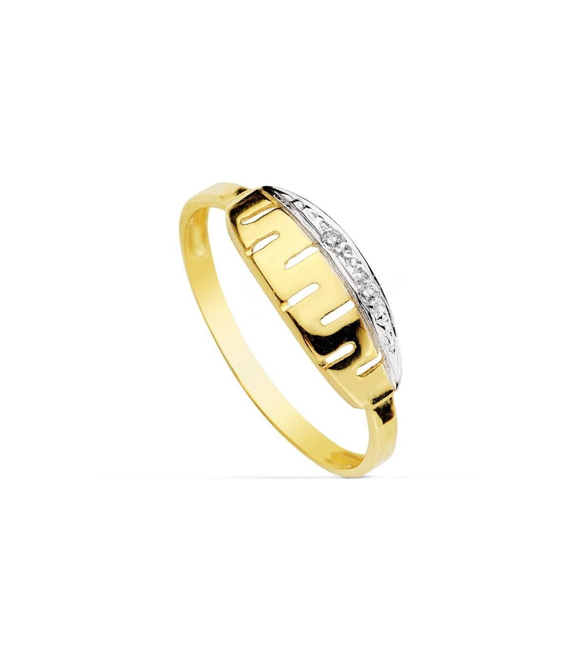 Sortija oro bicolor Sansy 18 Ktes