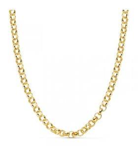 Collana catena a maglia Rolo 5.5 mm 18 Kt 45 cm
