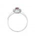Anello di fidanzamento con rubino. Modello Jasmin in oro bianco con rubino. Gioielli online.