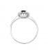Anello da donna in oro bianco. Modello Jasmin oro bianco e zaffiro. Gioielli online.