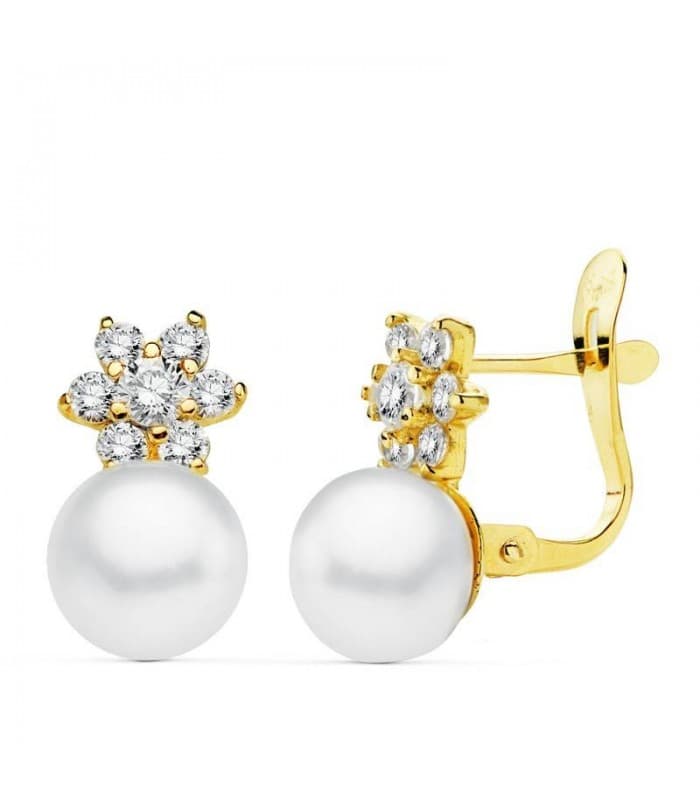 Pendientes oro amarillo Naty 18 Ktes
