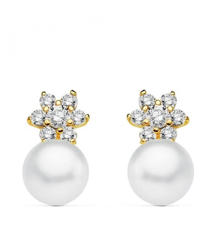 Pendientes oro amarillo Naty 18 Ktes
