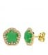 Pendiente Celia verde 18 Ktes