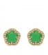 Pendiente Celia verde 18 Ktes