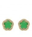 Pendientes Celia verde 18 Ktes