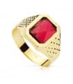 Chevalière enfant Pietro rouge 18 carats