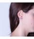 Ohrstecker Weißgold mit Zirkonia 9 mm - Runder Ohrringe für Damen aus 18K Gold.