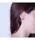 Orecchini in oro 18 Kt Acacia blu 10 mm, ideale per donna, rosetta a goccia con zirconi.