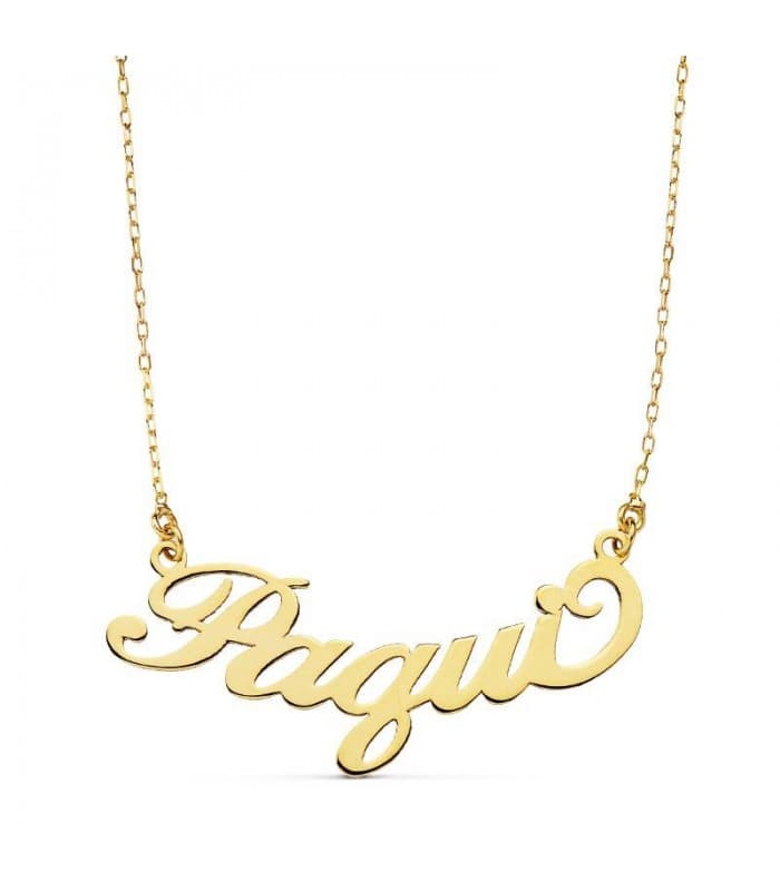 Namenskette in Gold 750er, online kaufen - personalisierte Halskette mit Namen