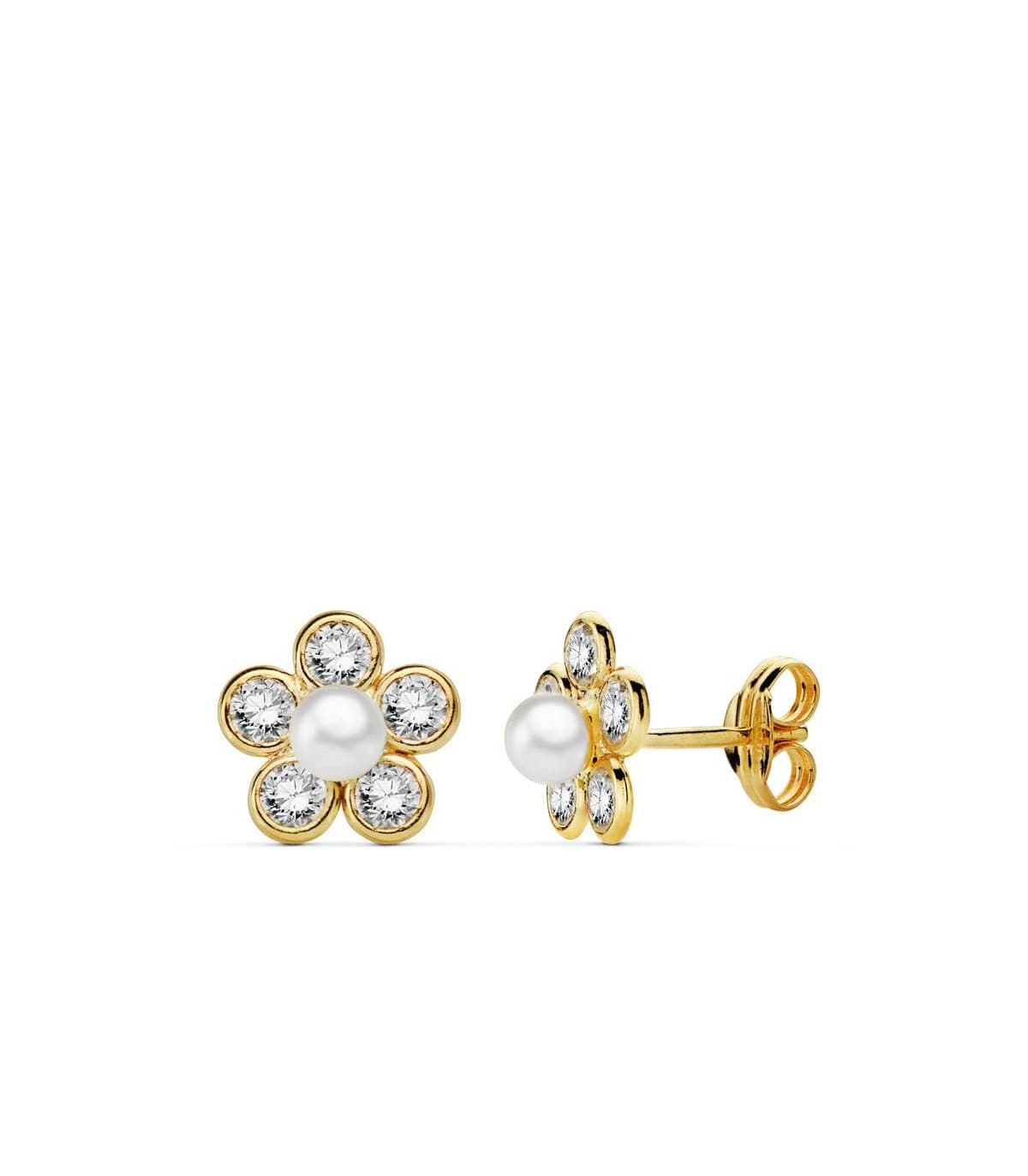 Pendientes oro amarillo Bastet 18 Ktes