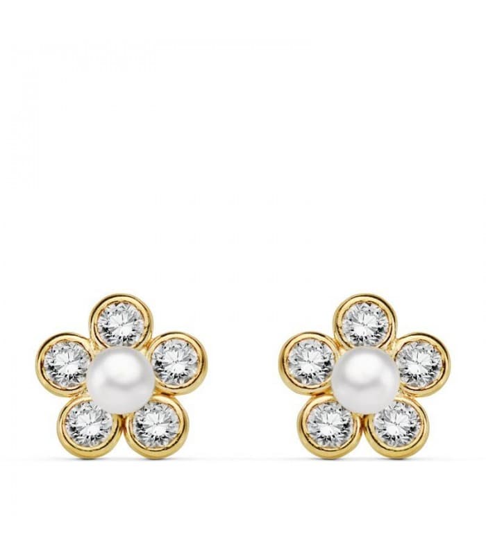 Pendientes oro amarillo Bastet 18 Ktes