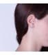 Boucles d'oreilles or blanc Celia 18 Carats