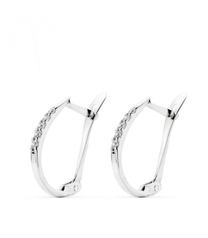Boucles d'oreilles or blanc Edna 18 Carats