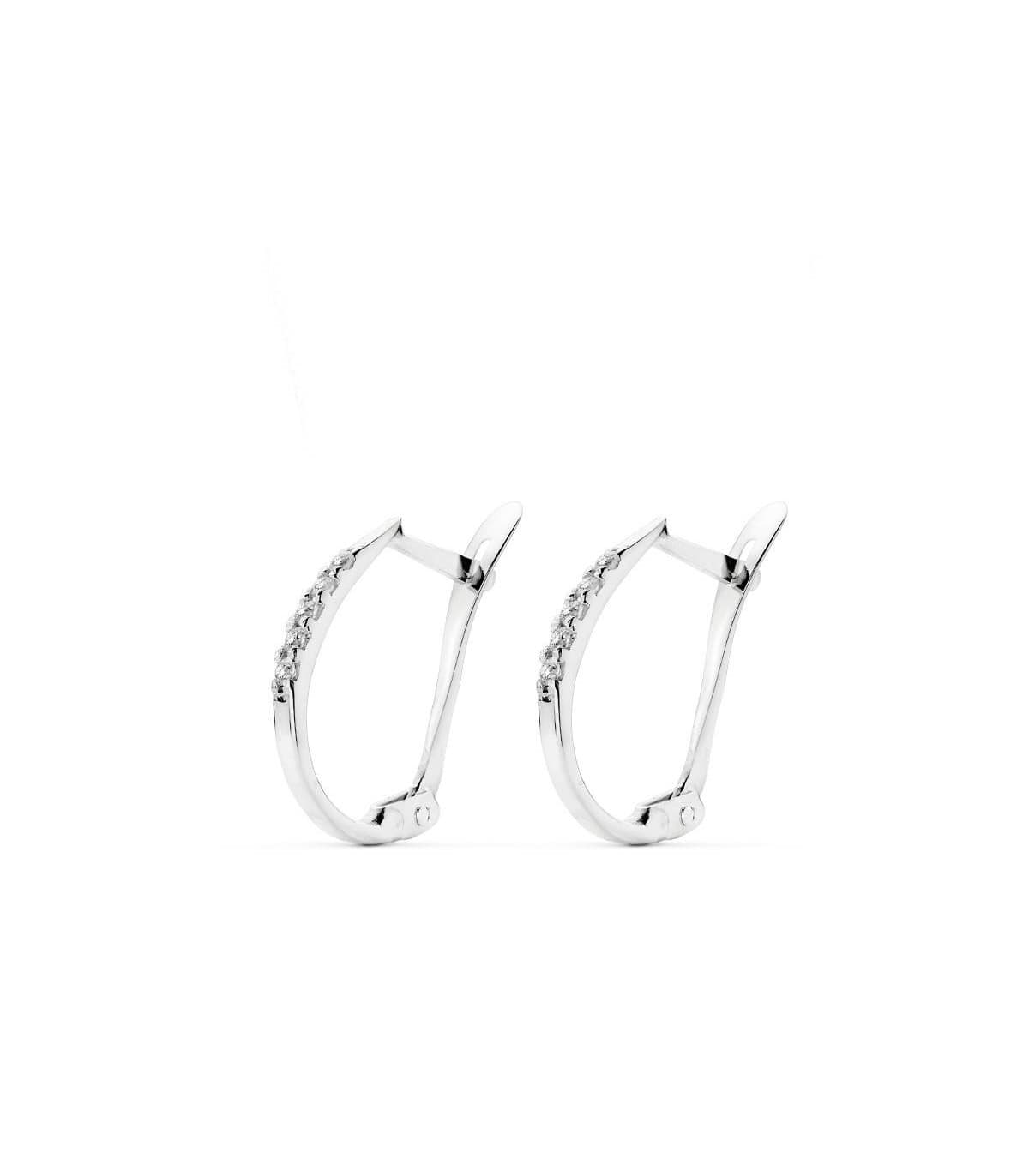 Pendientes oro blanco Edna 18 Ktes