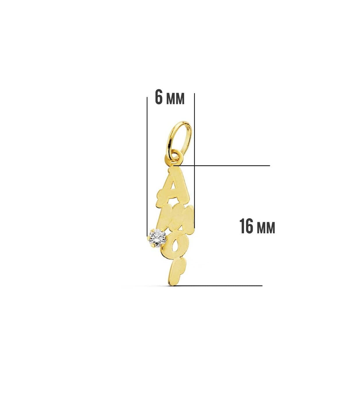Ciondolo "Amor" (amore) 16 mm in oro 18kt