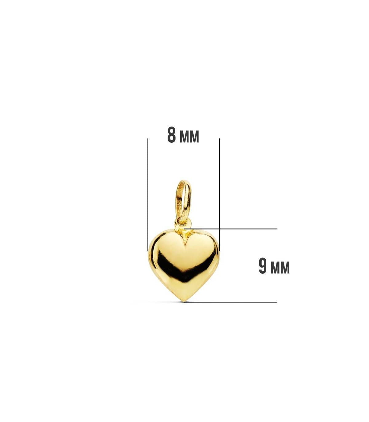 Colgante Corazón mini 18 Ktes