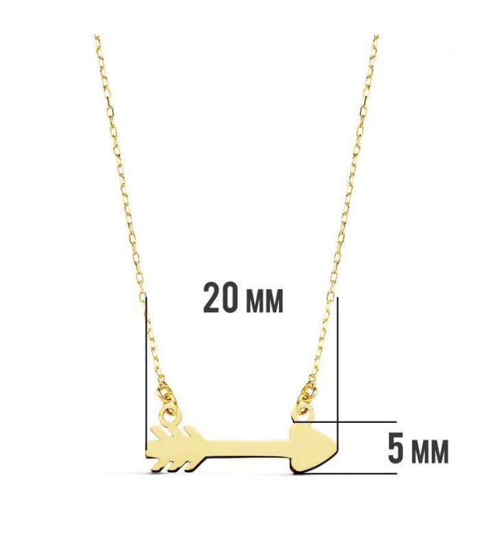 Gargantilla oro 18k para novia con forma de flecha. AMOR INFINITO.
