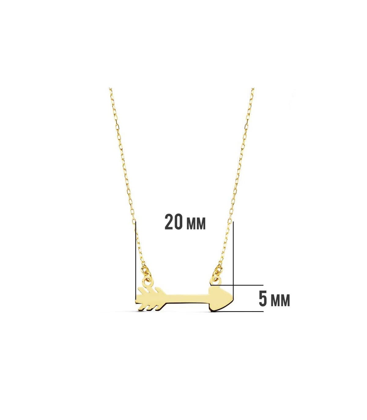 Gargantilla oro 18k para novia con forma de flecha. AMOR INFINITO.