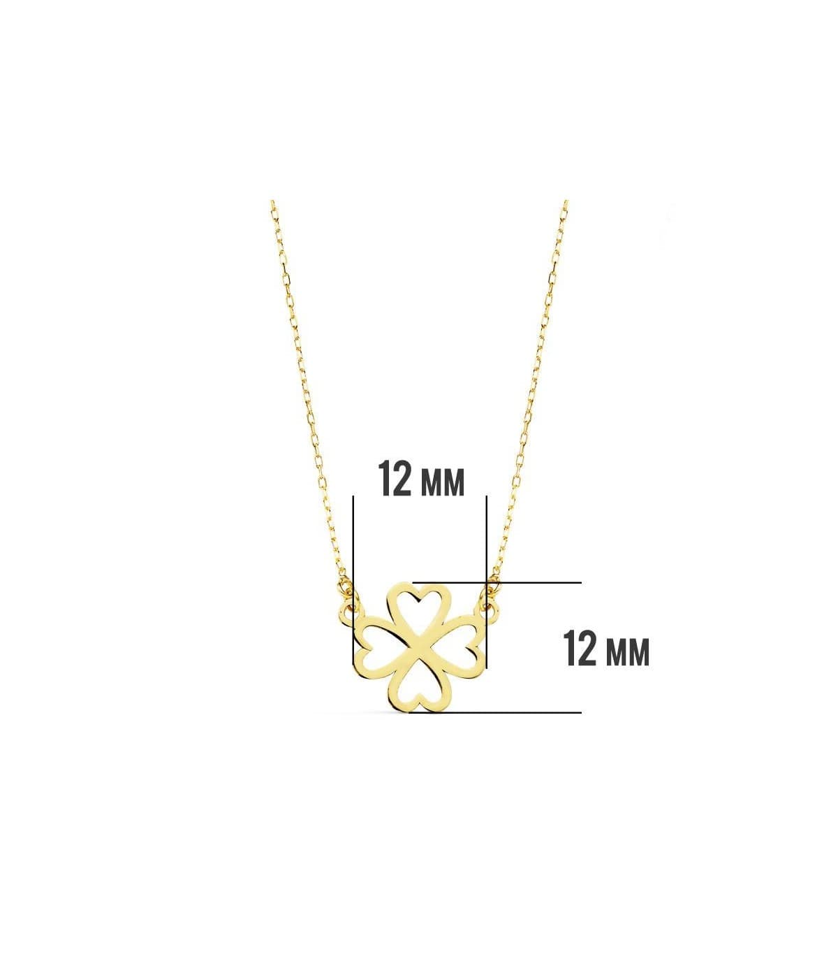 Gargantilla Trébol 18 Ktes collar amor suerte san valentin