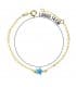 Pulsera bebé oro 18 ktes estrella azul