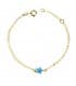 Pulsera bebé oro 18 ktes estrella azul