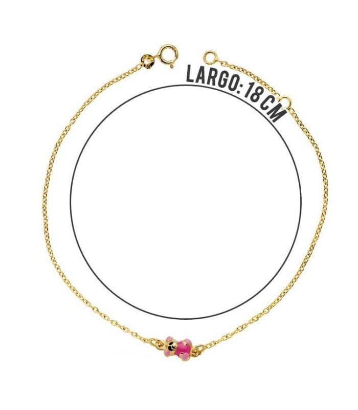 Pulsera infantil oro 18 ktes Osito