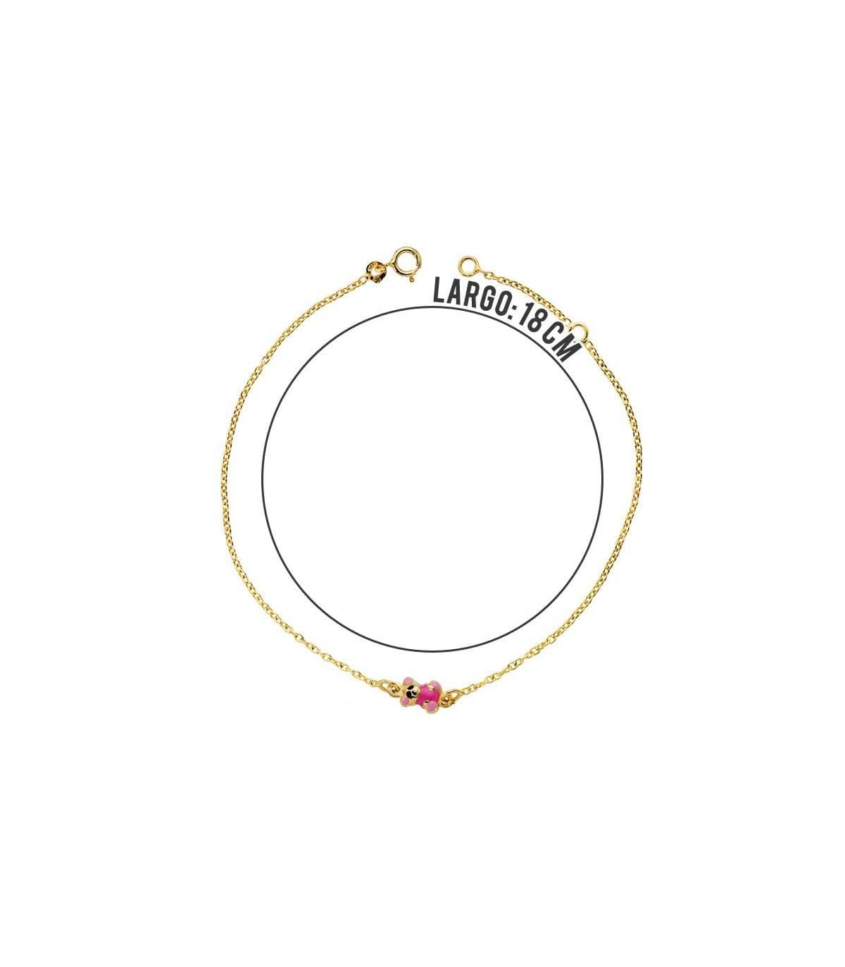 Pulsera infantil oro 18 ktes Osito