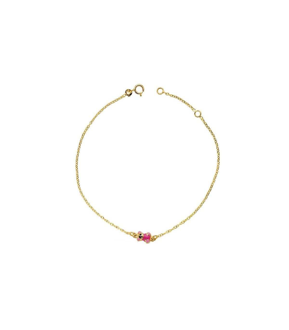 Pulsera infantil oro 18 ktes Osito