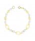 Pulsera Niña 1ª Comunión Oro 18k Perlas flores