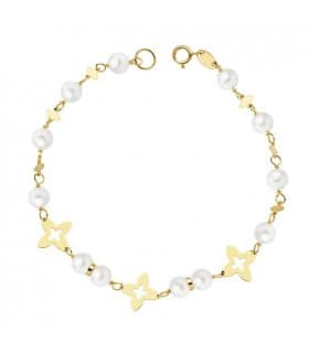 Pulsera Lili oro 18 ktes. Pulseras y joyas para niñas.