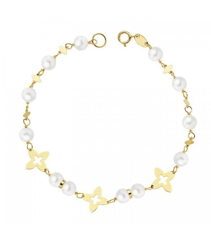 Pulsera Lili oro 18 ktes. Pulseras y joyas para niñas.