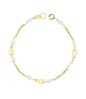 Pulsera oro Perdita. Regalos y joyas de comunión para niñas.