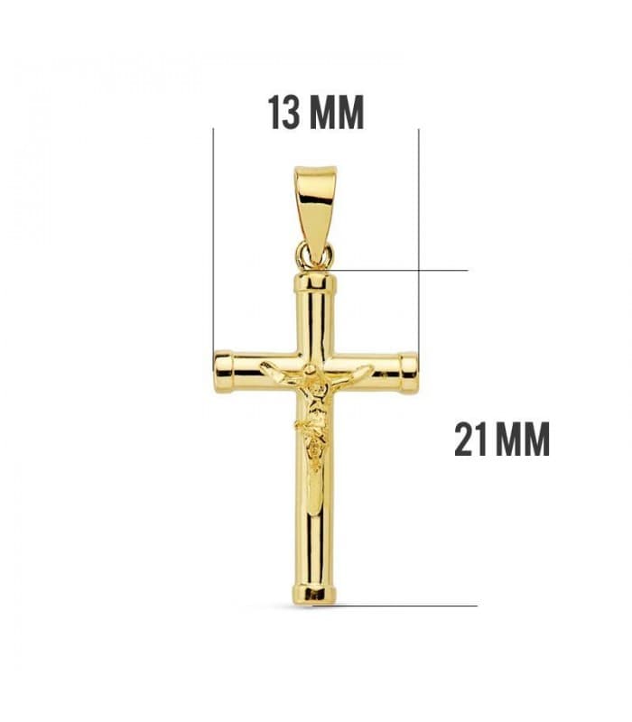 Cruz Cristo lisa 18 Ktes 21mm