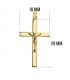 Cruz Cristo plana 18 Ktes 29mm
