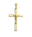 Cruz Cristo plana 18 Ktes 29mm