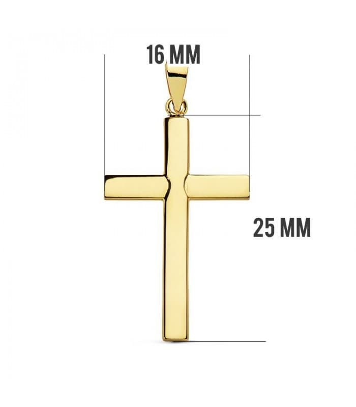 Cruz lisa 18 Ktes 25 mm