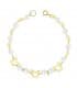 Pulsera oro Parisia. Pulseras para niñas de oro con perlas. Regalos comunión.
