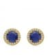 Pendiente oro amarillo Candida azul 18 Ktes
