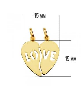 Colgante Corazón LOVE 18 Ktes