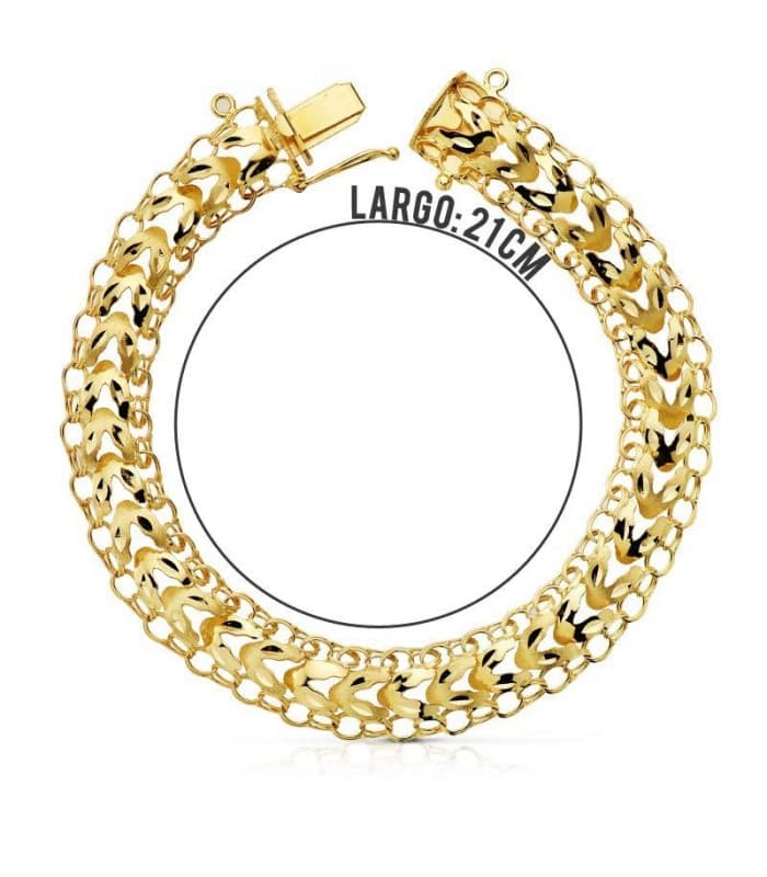 Pulsera Yurena 21 cm oro 18 ktes