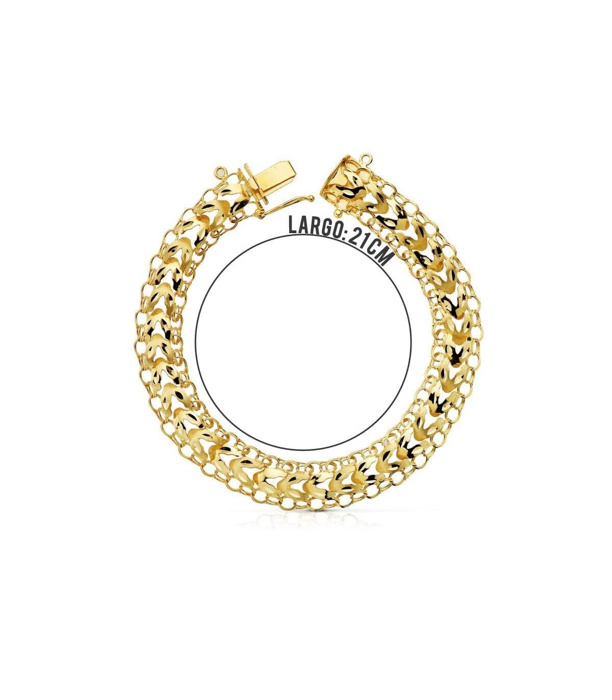 Pulsera Yurena 21 cm oro 18 ktes