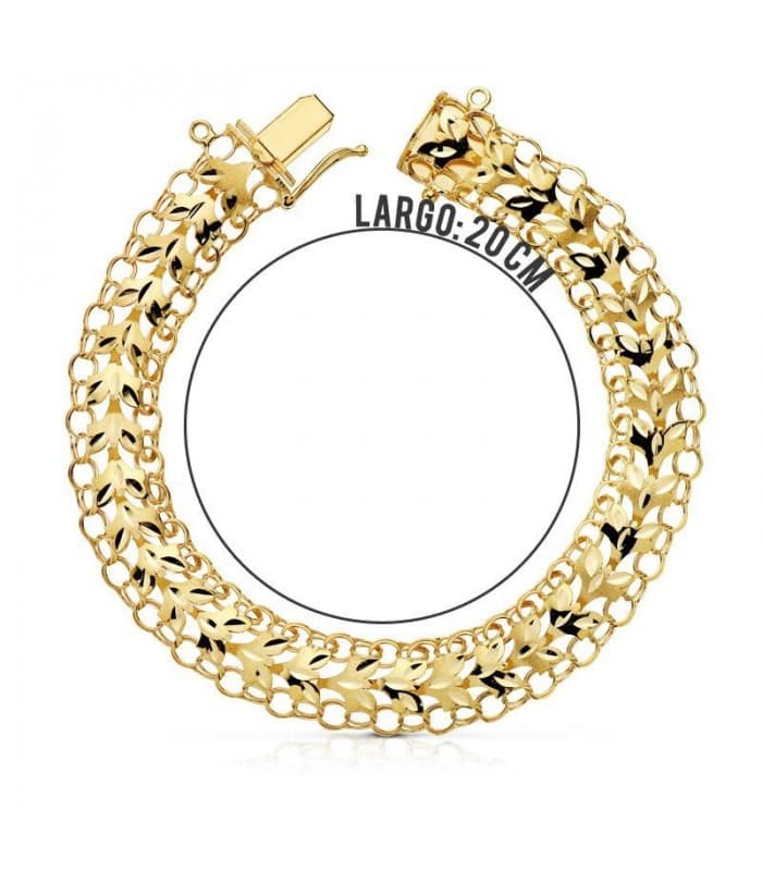 Bracelet Princesse 20 cm or jaune 18K
