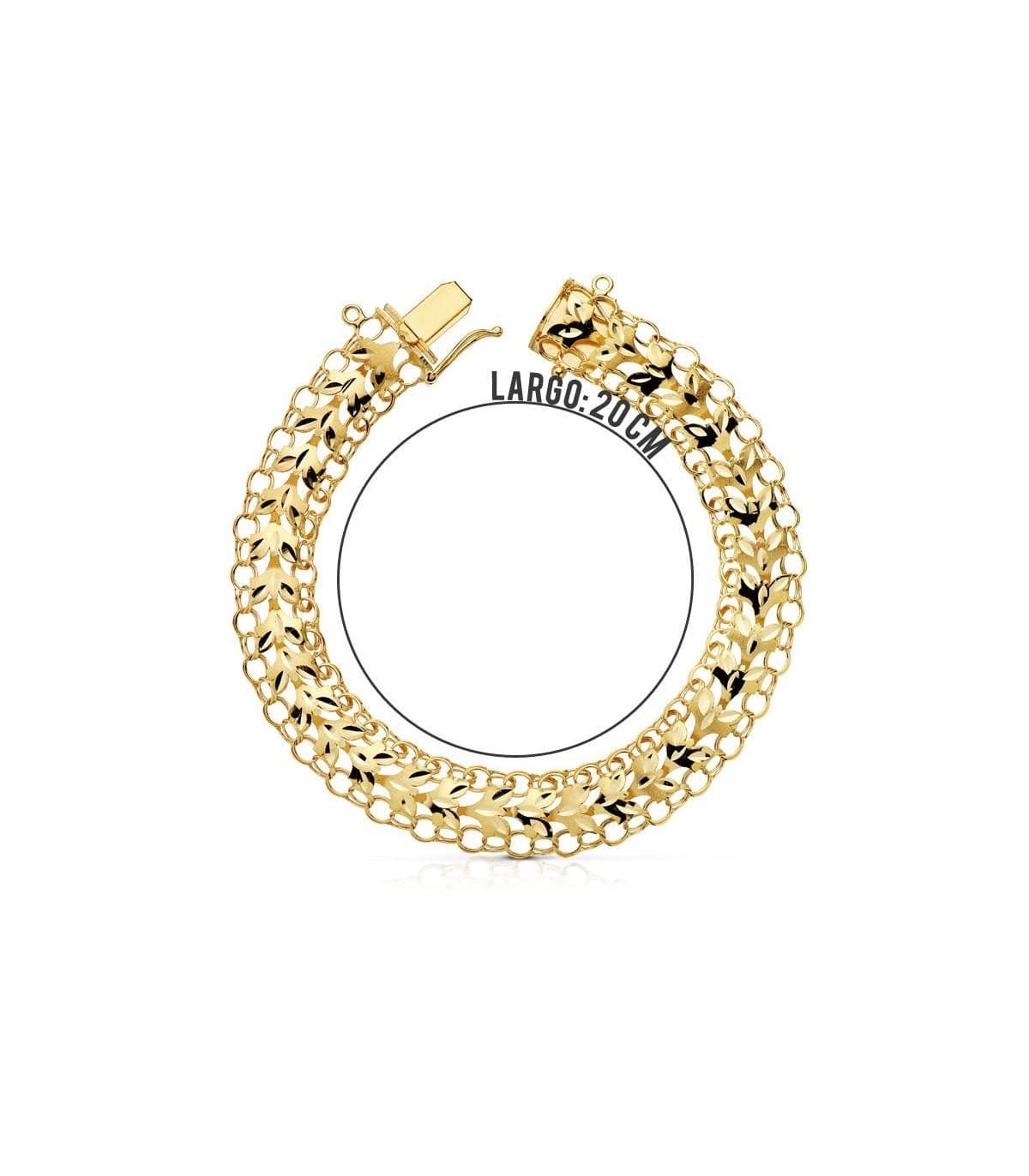 Pulsera Princesa 20 cm oro 18 ktes